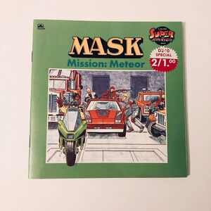 Vintage 1986 Mask Mission Meteor Golden Super  Adventure Golden Book